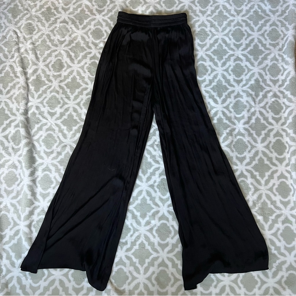 Zara Elegant Black Wide-Leg Pants